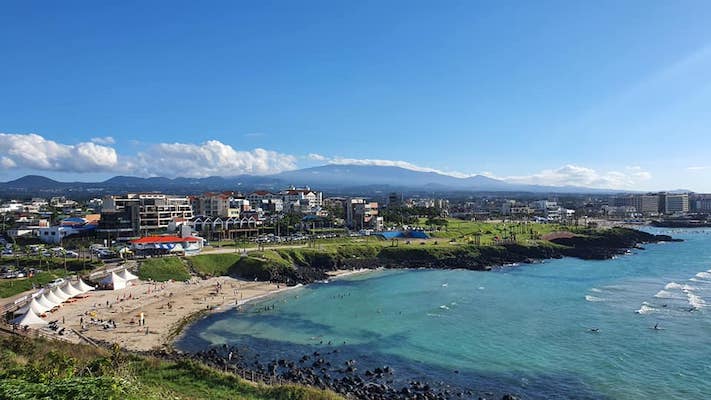 Hamdeok Beach in jeju island