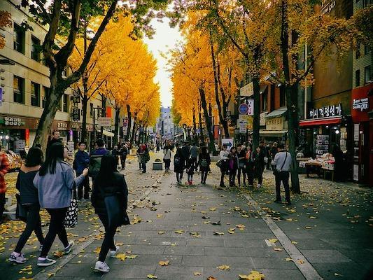 fall in seoul insadong