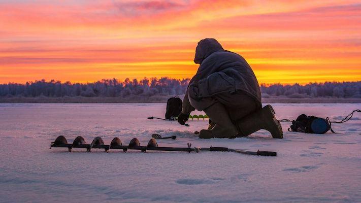 ice fishing winter festival in korea