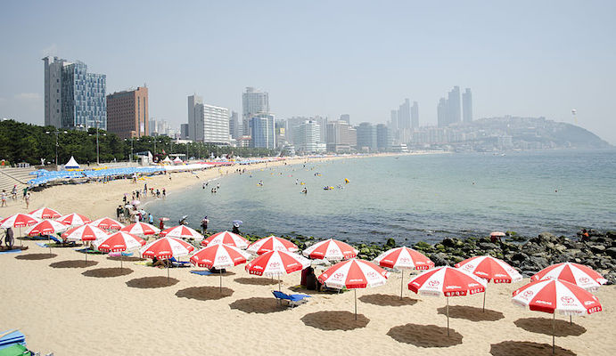 Haeundae-Beach busan sunrise