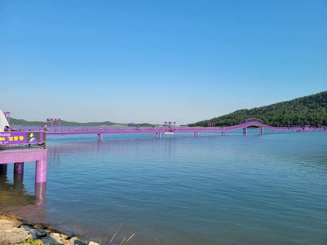 purple island Korea bridge