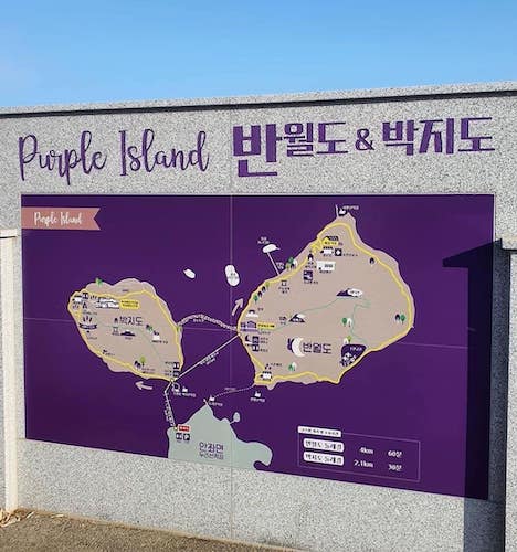 purple island Korea map