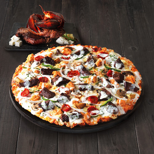 Black Angus Steak Pizza domino's korea