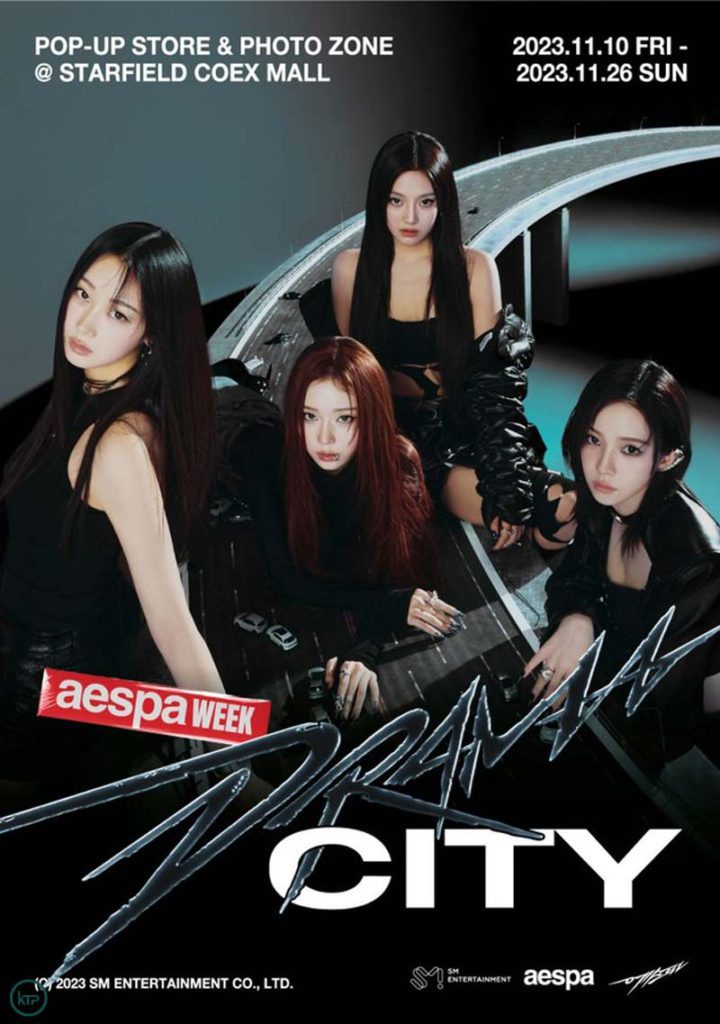 “aespa WEEK – DRAMA CITY” pop-up store Kpop event 2023