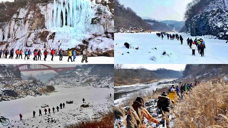 Cheorwon Hantangang River ice trekking trail. | Adventurekorea.com