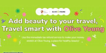 K-beauty shopping tax refunds Olive Young Myeongdong Global Store