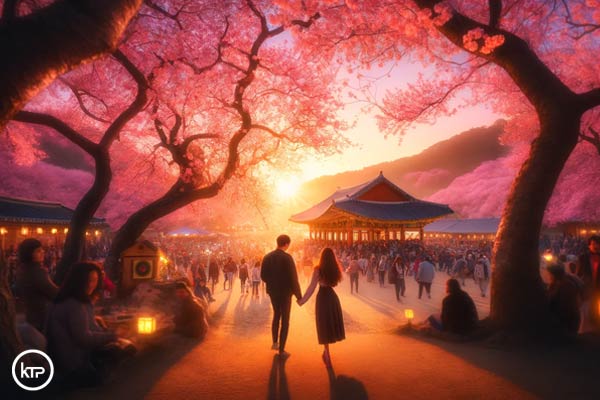 romantic dates during cherry blossom south korea 2024