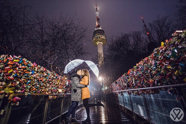 Pre-wedding photoshoots at Namsan Tower