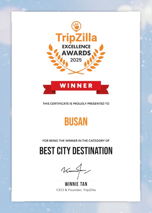 TripZilla named Busan the Best City Destination